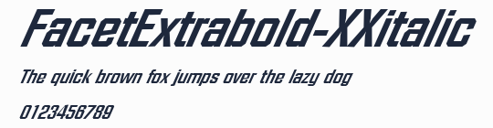 FacetExtrabold-XXitalic