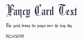 Fancy Card Text