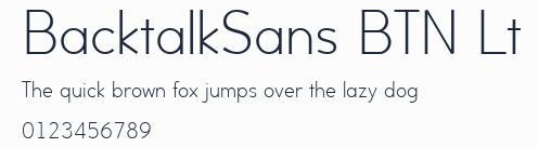 BacktalkSans BTN Lt