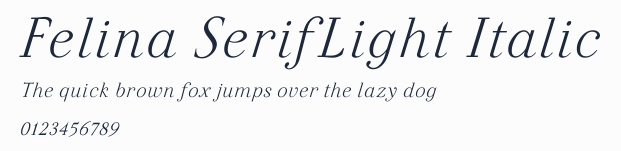 Felina SerifLight Italic