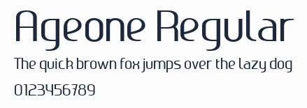 Ageone Regular預覽圖
