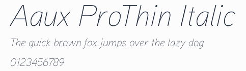 Aaux ProThin Italic