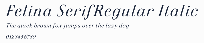 Felina SerifRegular Italic