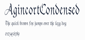 AgincortCondensed預覽圖