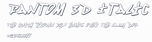 Fantom 3D Italic預覽圖