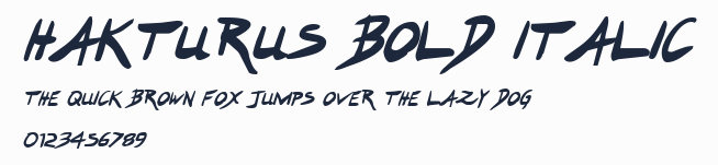 Hakturus Bold Italic