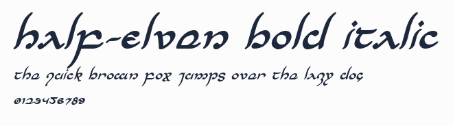 Half-Elven Bold Italic