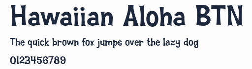 Hawaiian Aloha BTN
