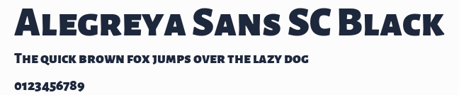 Alegreya Sans SC Black