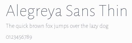 Alegreya Sans Thin