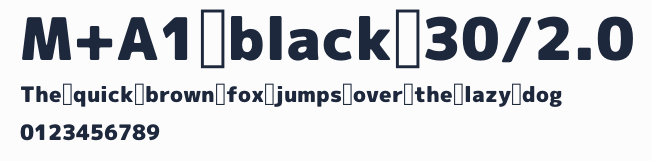 M+A1 black 30/2.0