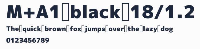 M+A1 black 18/1.2