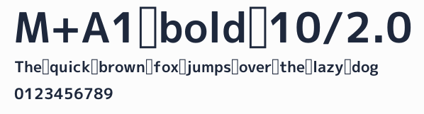 M+A1 bold 10/2.0