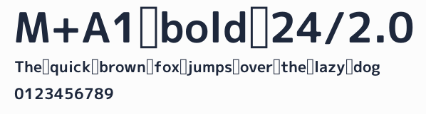 M+A1 bold 24/2.0