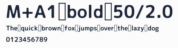 M+A1 bold 50/2.0