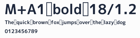 M+A1 bold 18/1.2