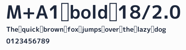 M+A1 bold 18/2.0