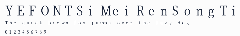 YEFONTSiMeiRenSongTi