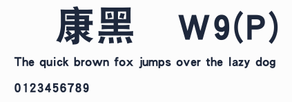 華康黑體W9(P)預覽圖