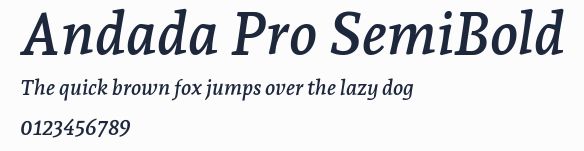 Andada Pro SemiBold
