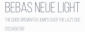 Bebas Neue Light