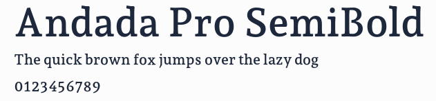 Andada Pro SemiBold