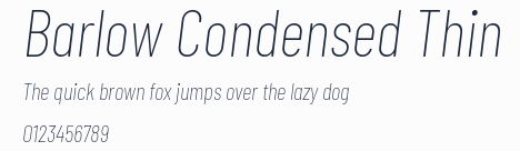 Barlow Condensed Thin