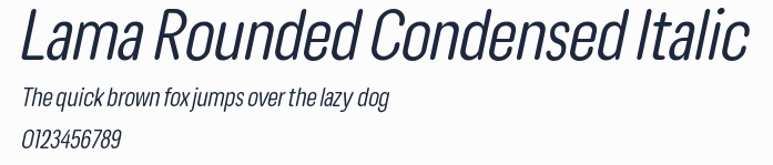 Lama Rounded Condensed Italic
