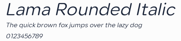 Lama Rounded Italic