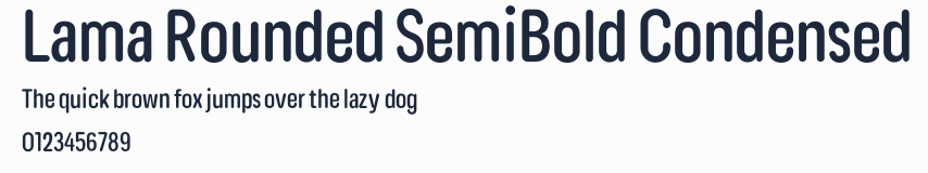 Lama Rounded SemiBold Condensed