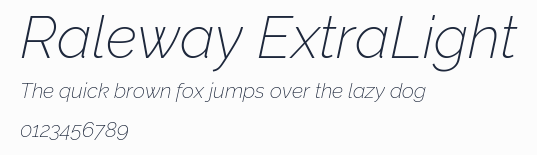 Raleway ExtraLight