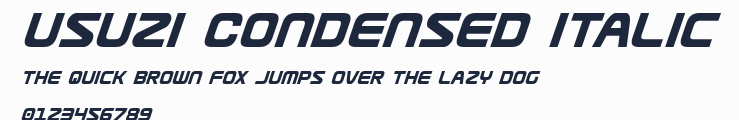 Usuzi Condensed Italic預覽圖